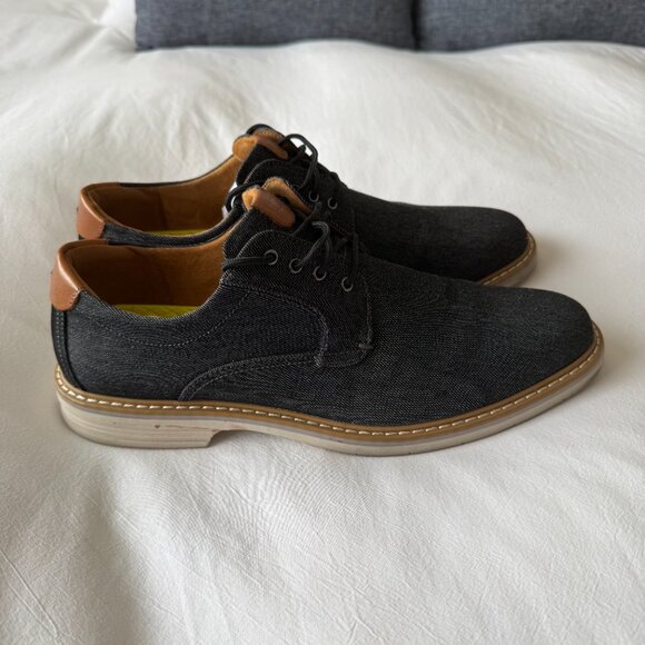 Florsheim Navy Blue/Tan Dress Shoe Size 10 main image 4
